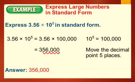 Writing Large Numbers in Standard Form